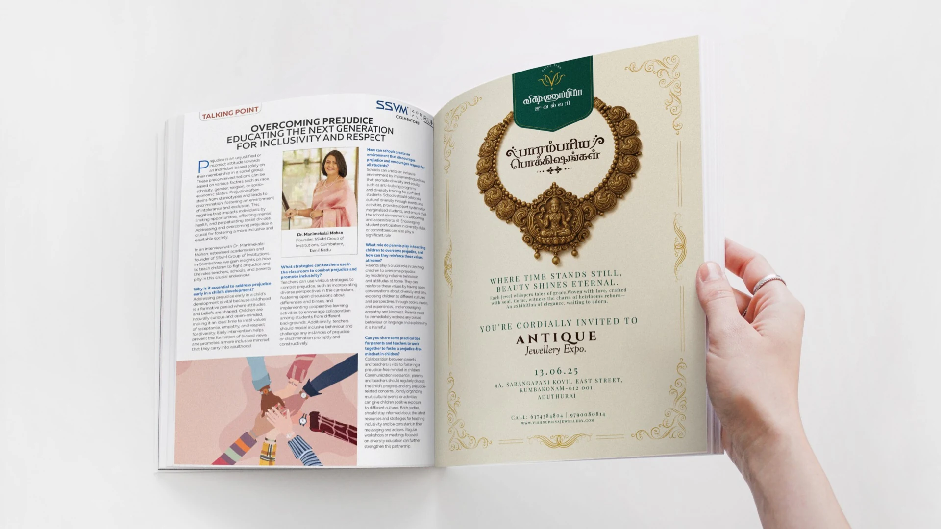 Vishnu Priya antique jewellery print campaign