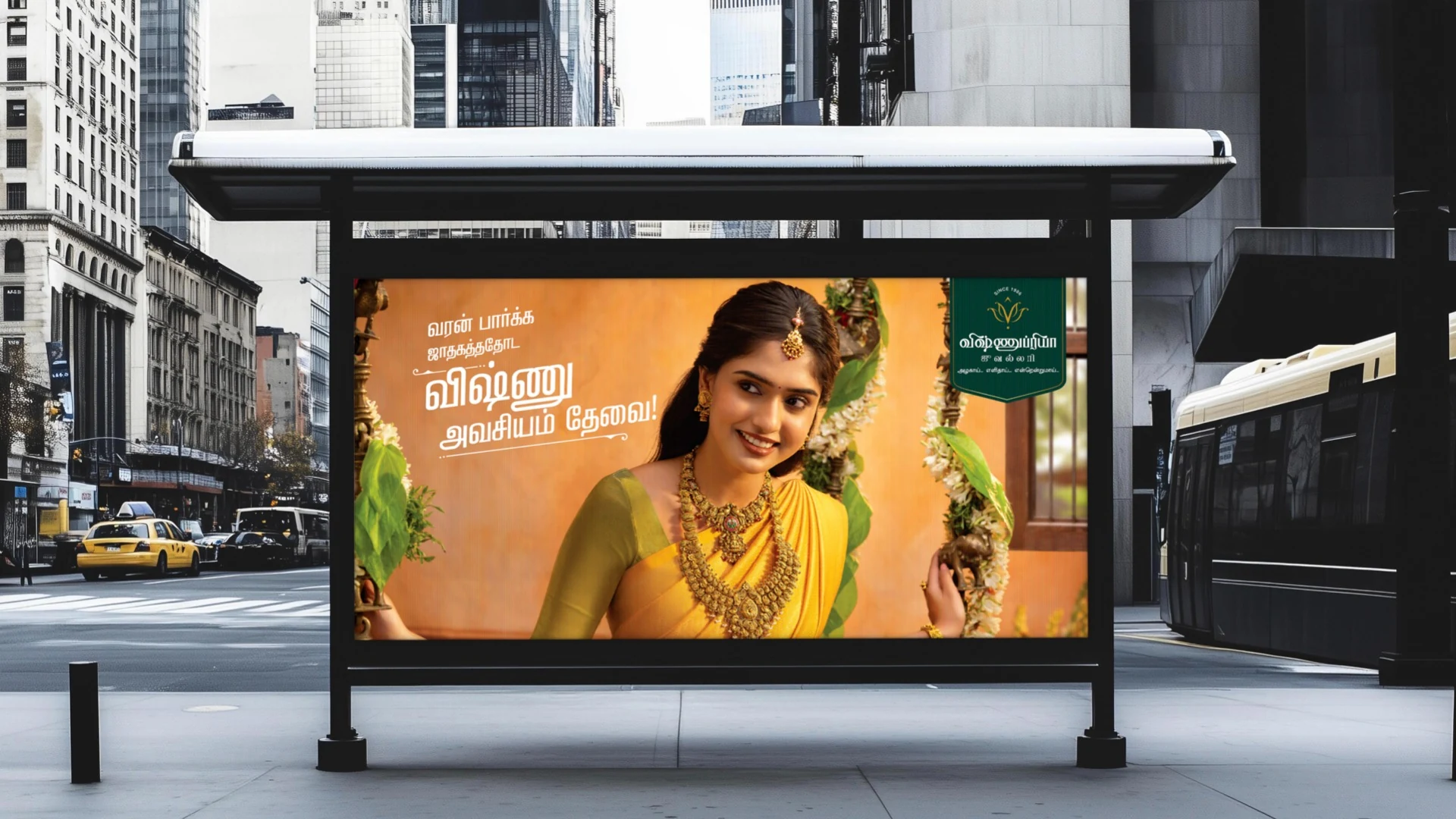Vishnu Priya bus shelter campaign